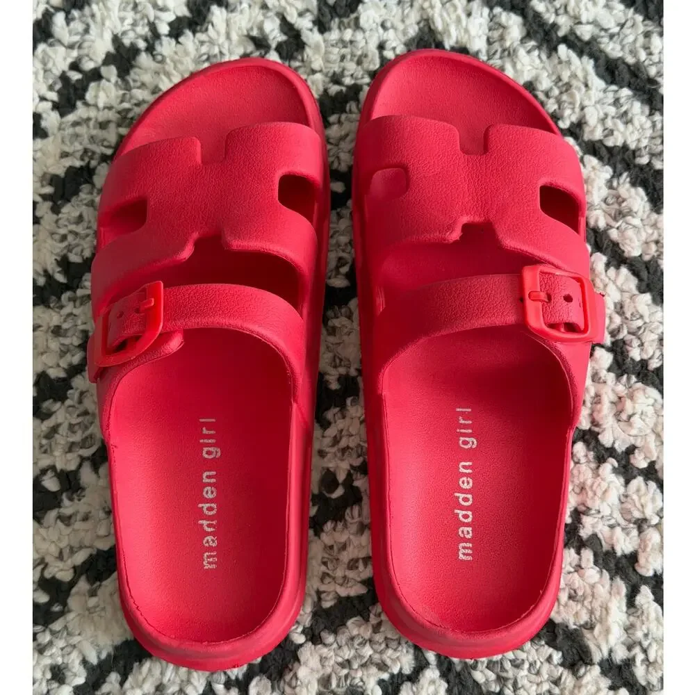 MADDEN GIRL Darling Sandal H-Strap Red Size 6